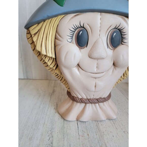 Party 1993 scarecrow ceramic head fall Halloween unique home decor - Picture 2 of 12